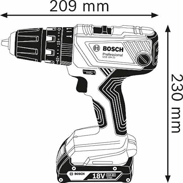 Taladro Bosch Professional 18V System GSB 18V-21